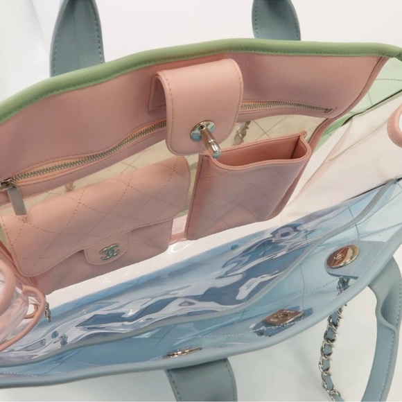 💎✨ GORGEOUS ✨💎 RUNWAY CHANEL CLEAR TOTE COCO SPLASH - Picture 4 of 14
